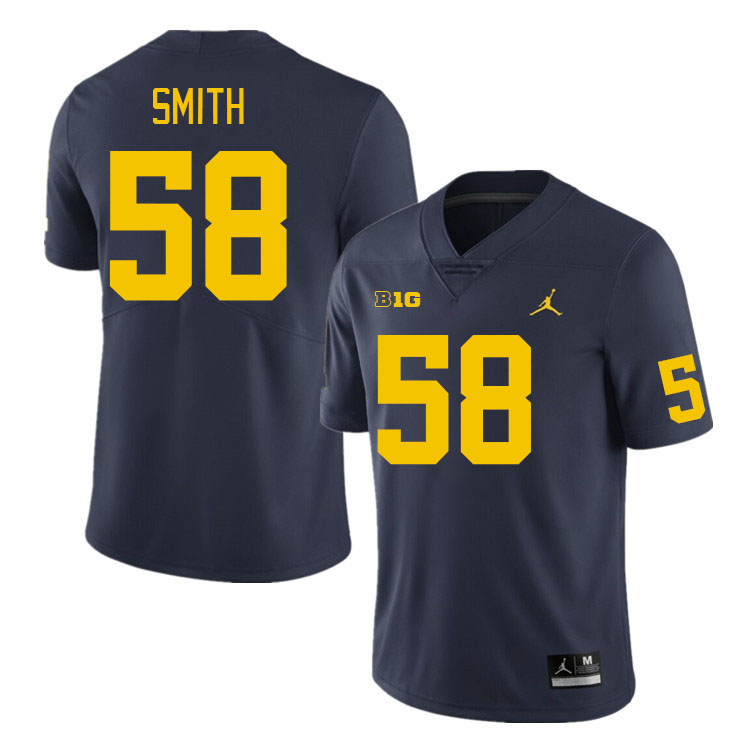 Michigan Wolverines #58 Mazi Smith College Football Jerseys Stitched Sale-Navy